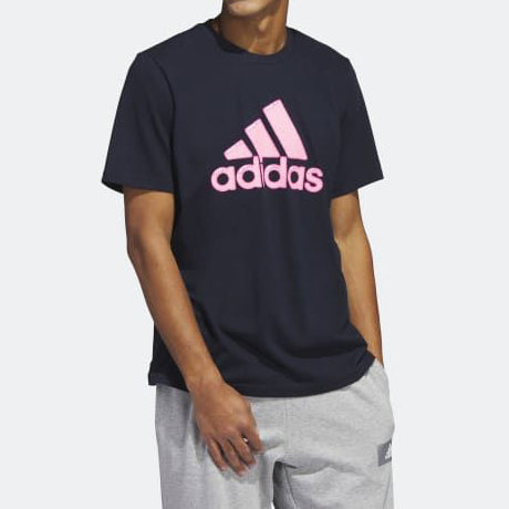 Adidas T-shirt Sportswear Logo Graphique Rose Homme