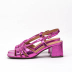 Safety Jogger Sandales à Talons Métallisées Femme