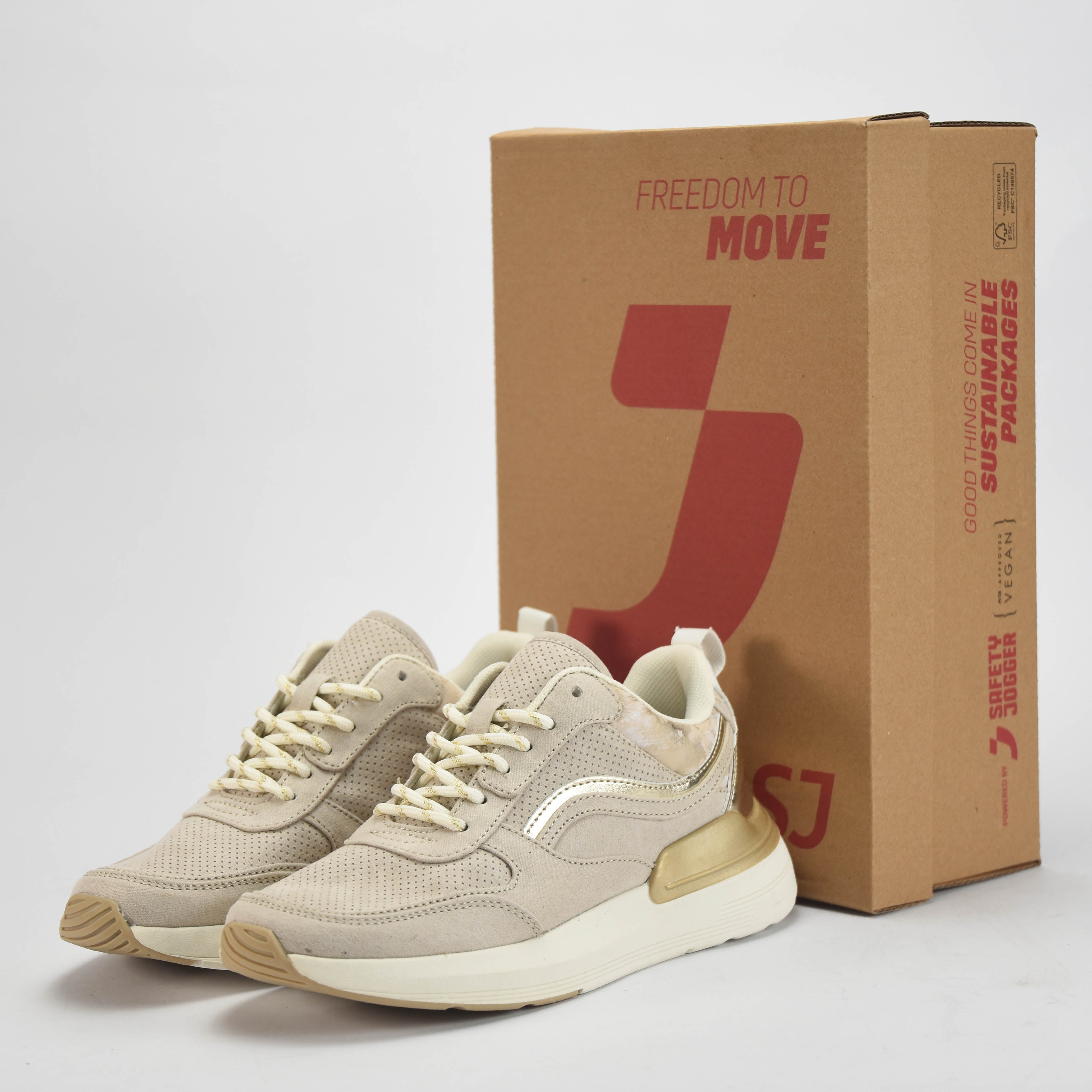 Safety Jogger Baskets Lifestyle Beige et Doré Femme