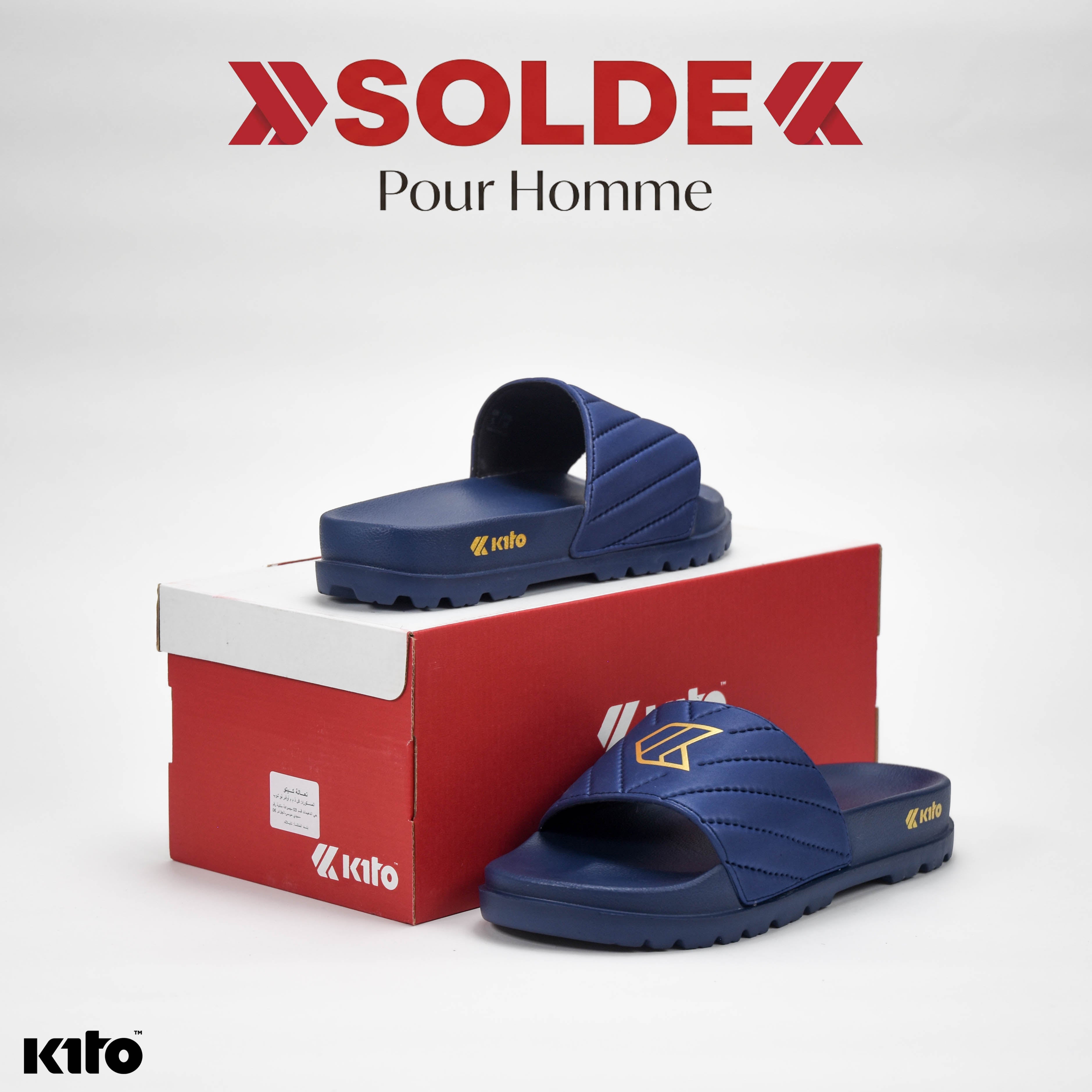 Kito Claquettes Matelassées Confortables Homme