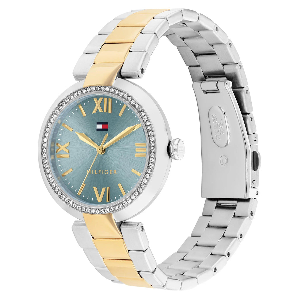 Tommy Hilfiger Montre Quartz Cadran Bleu Élégante Femme