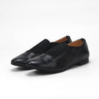 André Mocassins Élégants en Cuir Noir Femme