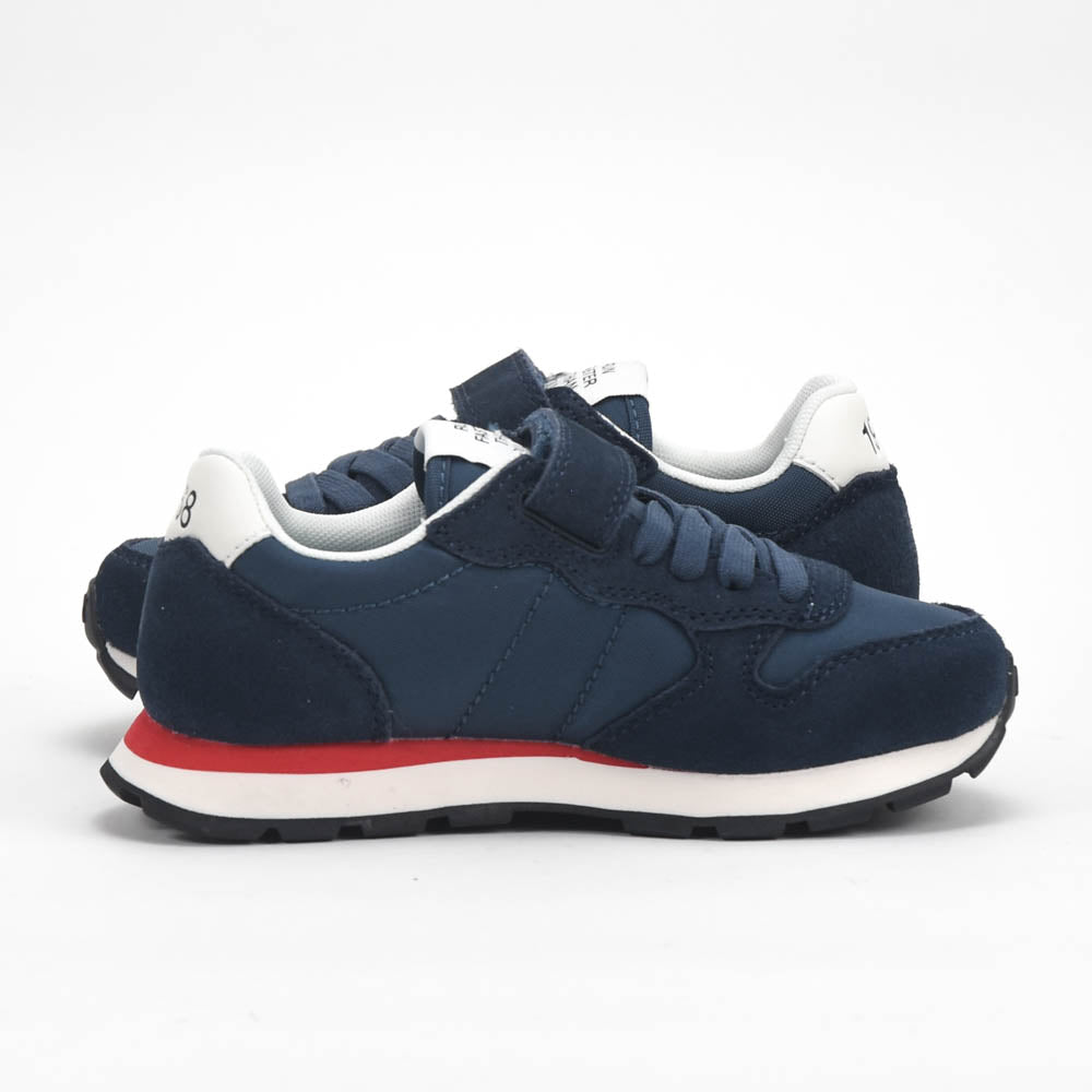 SUN68 Sneakers en Daim et Textile à Scratch pour Enfant