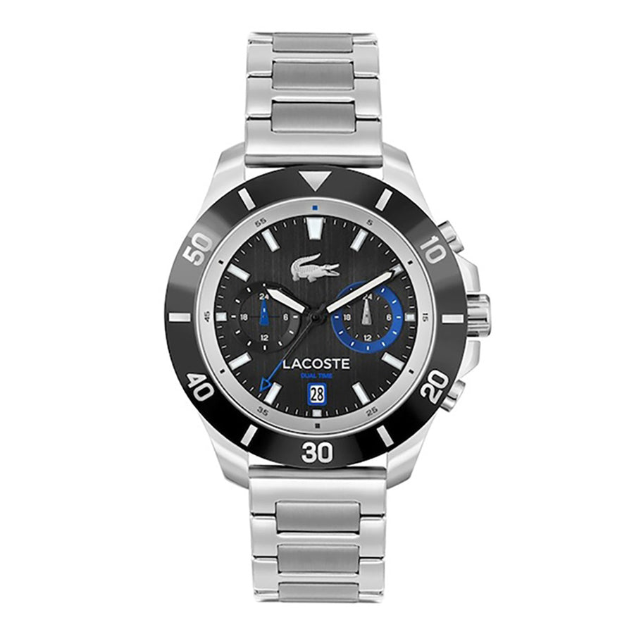 Montre Lacoste Acier Inoxydable Cadran Noir Élégante Homme