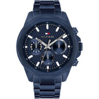 Tommy Hilfiger Montre Homme Bracelet Acier Bleu Élégante