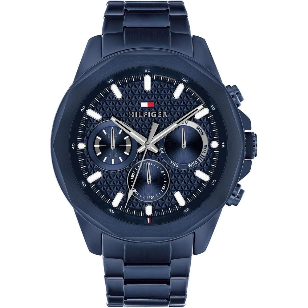 Tommy Hilfiger Montre Homme Bracelet Acier Bleu Élégante