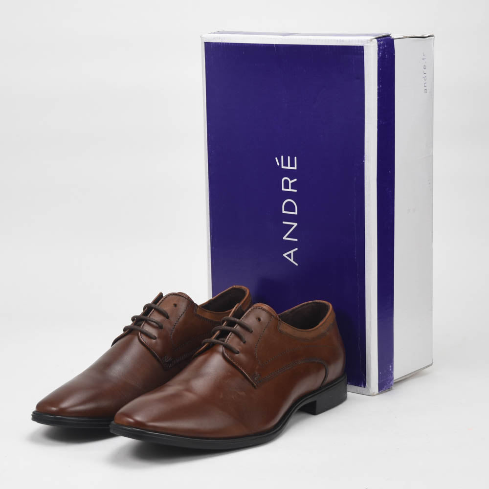 André Chaussures de Ville Cuir Marron Homme