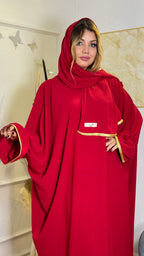 Kimland Abaya Takem Rouge Élégante pour Femme