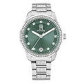 Tommy Hilfiger Montre Femme Cadran Vert Cristaux Élégante