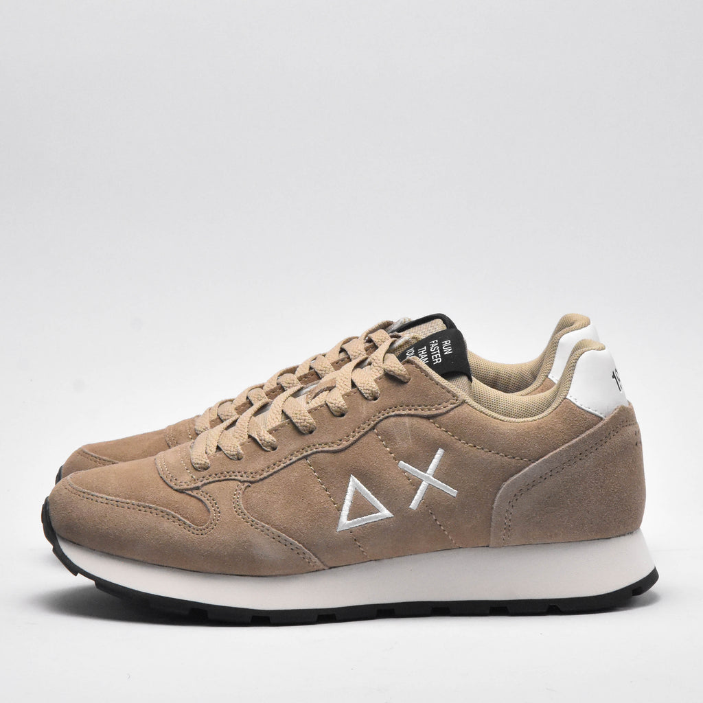 SUN68 Baskets Tom Suede Confortables Beige Homme