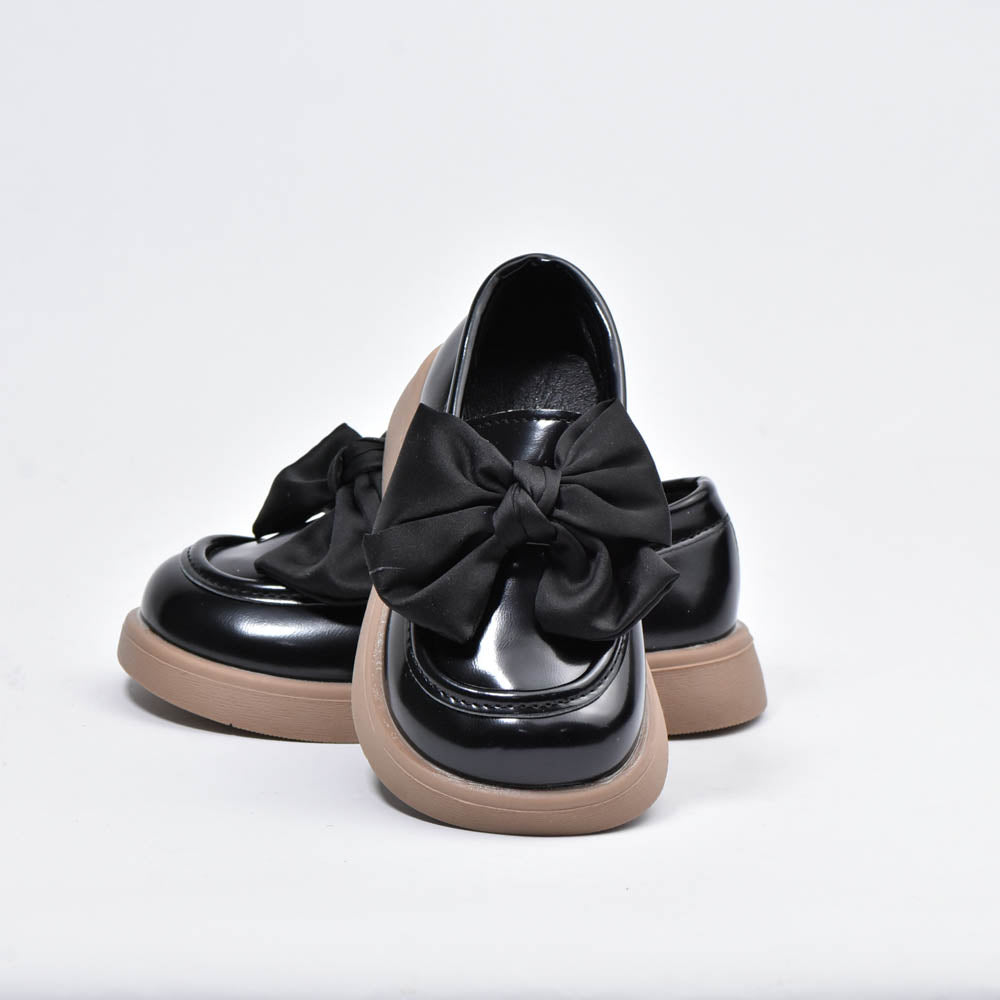 Kimland Mocassins Noir à Nœud Élégants Fille