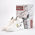 Peanuts Baskets Montantes Snoopy Blanches Femme