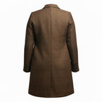 PAK Veste Longue Double Boutonnage Femme Marron