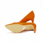 André Escarpins Beth Daim Orange Élégants Femme