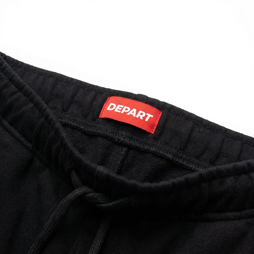 Depart Pantalon Jogging Cargo Noir Homme Coupe Slim