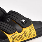 Kito Claquettes Confortables Noir et Jaune Homme