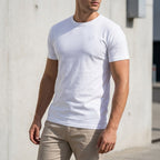Depart T-Shirt Homme Blanc Basique en Coton