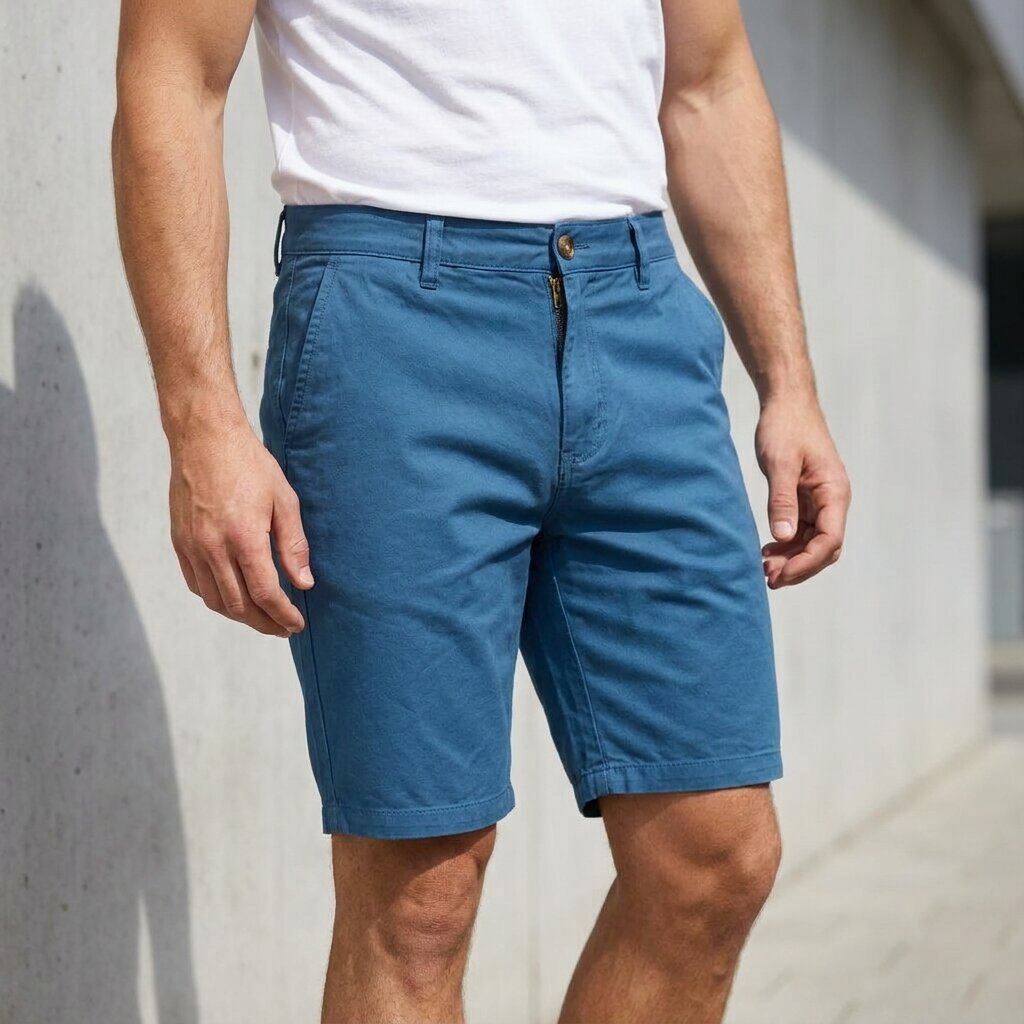 Depart Short Chino Bleu Confortable Homme