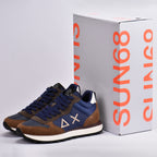 SUN68 Baskets Ally Solid en Daim et Textile Homme