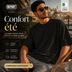 Depart T-Shirt Oversize Noir Confortable Homme