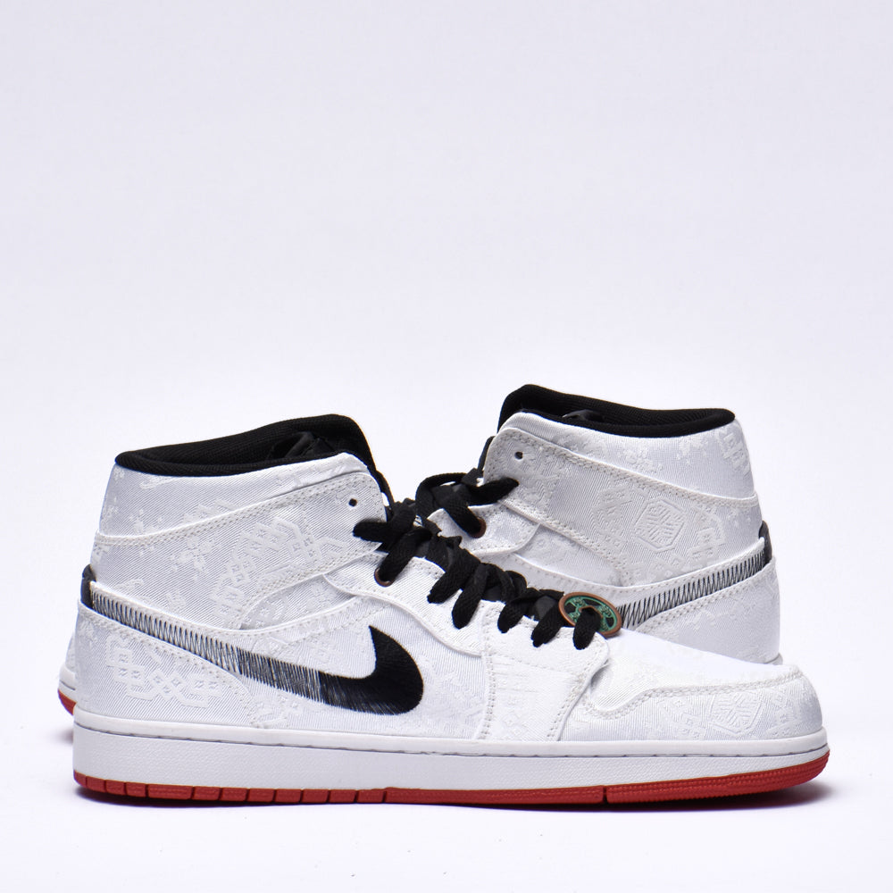 Nike Air Jordan 1 Retro High Sneakers Blanc Rouge Homme