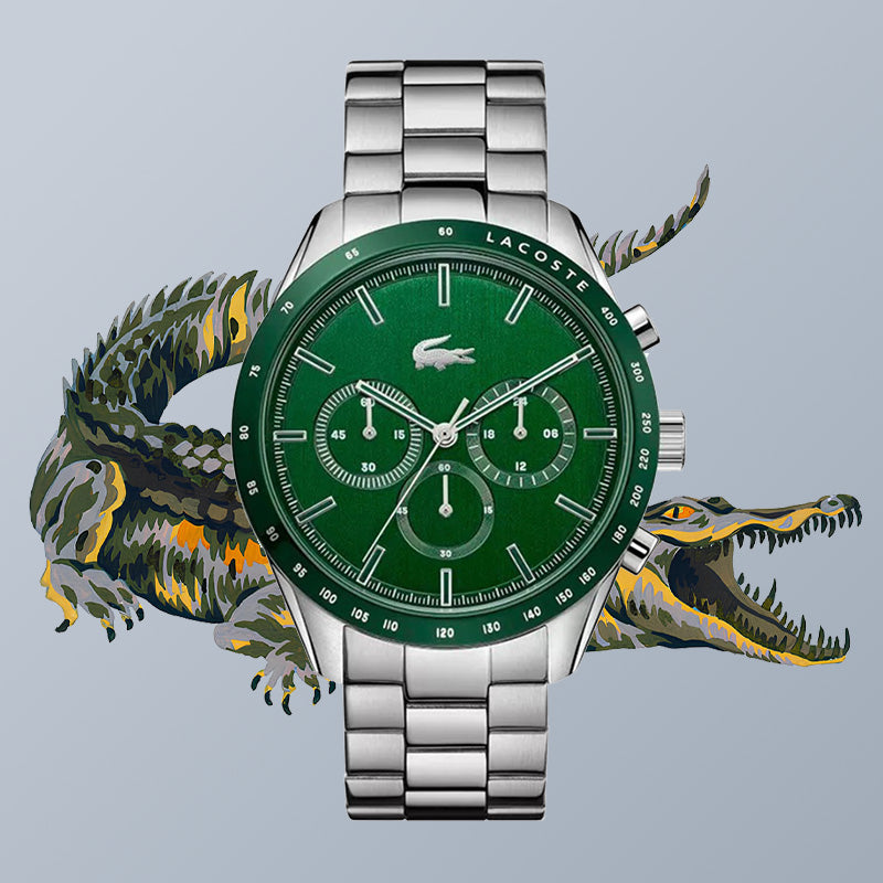 Montre Lacoste Chronographe Cadran Vert Acier Inoxydable Homme