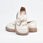 Kimland Mocassins Beige à Nœud Élégants pour Fille