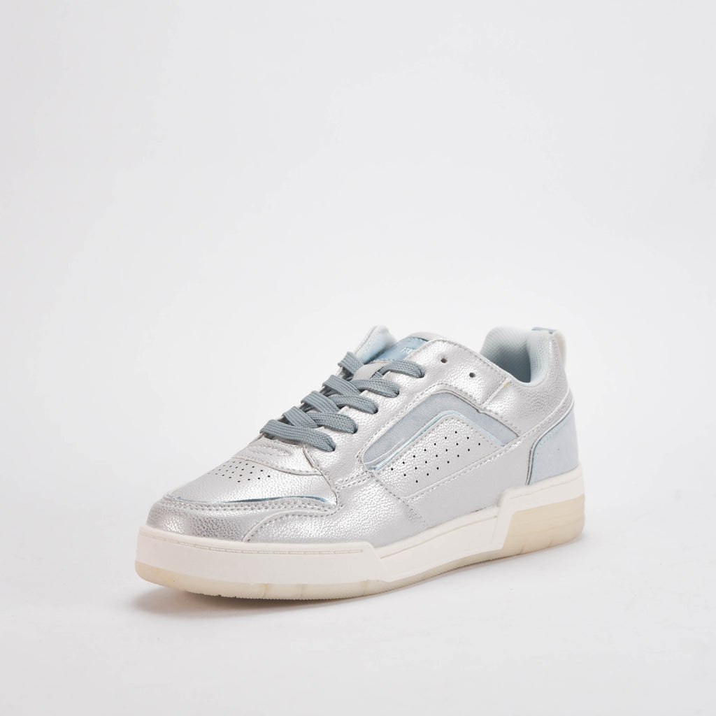 Safety Jogger Sneakers Argentées Effet Métallique Femme