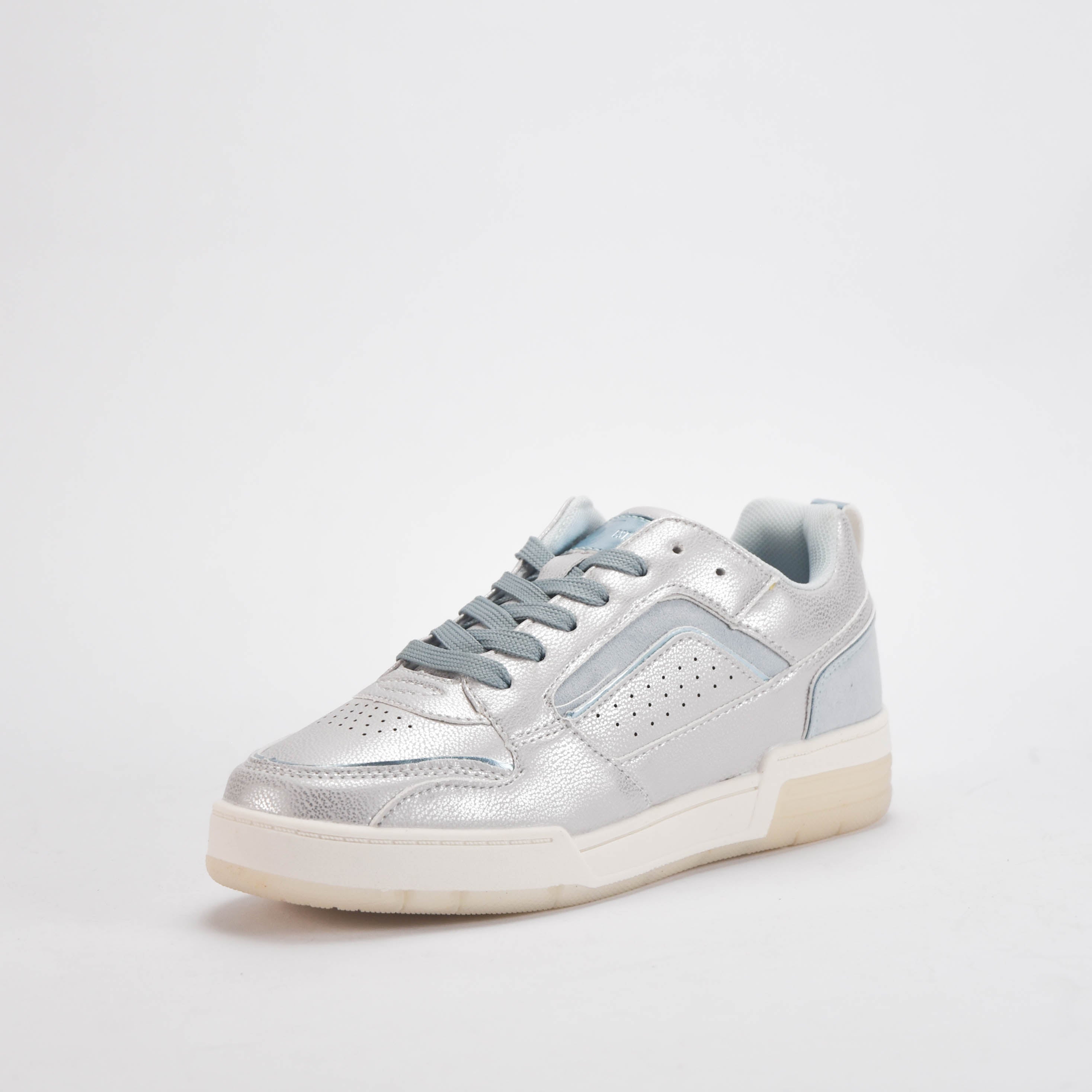 Safety Jogger Sneakers Argentées Effet Métallique Femme
