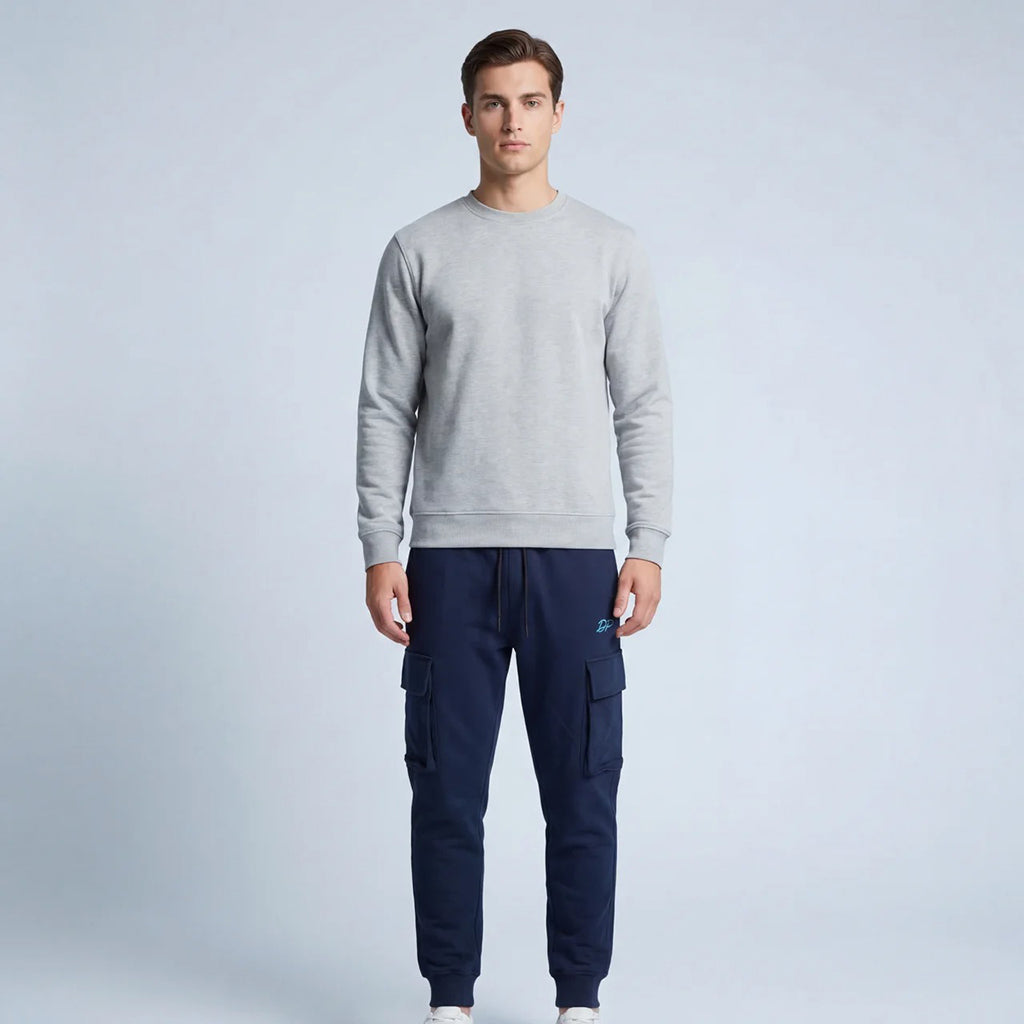 DEPART Pantalon Jogging Cargo Slim Bleu Marine Homme