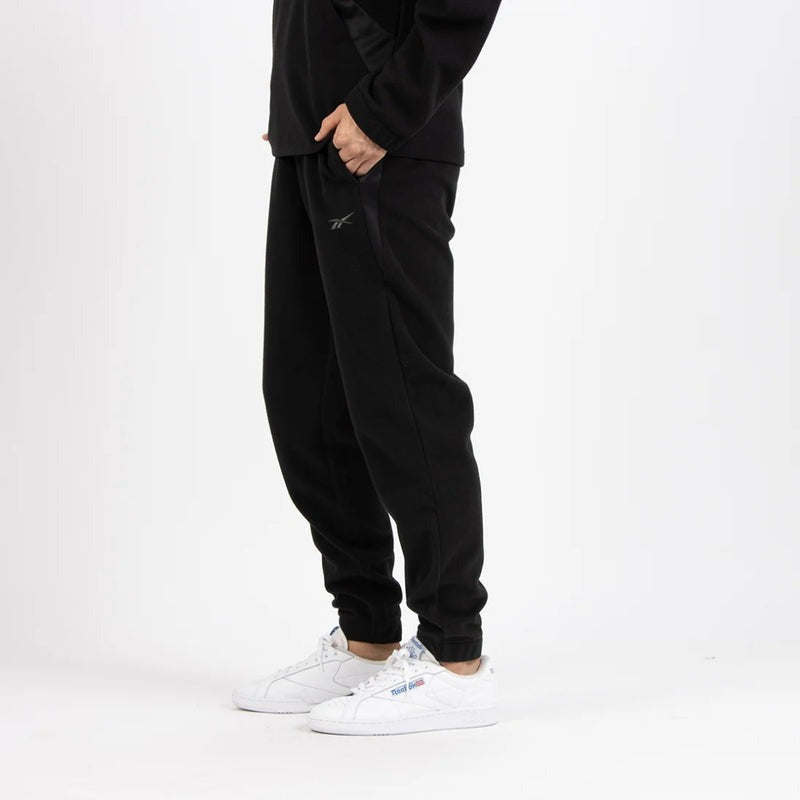 Reebok Pantalon de Jogging en Polaire Noir Homme