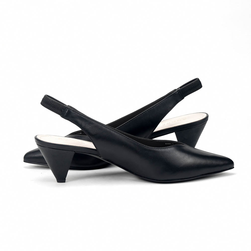 André Escarpins Slingback Élégants Noir Femme