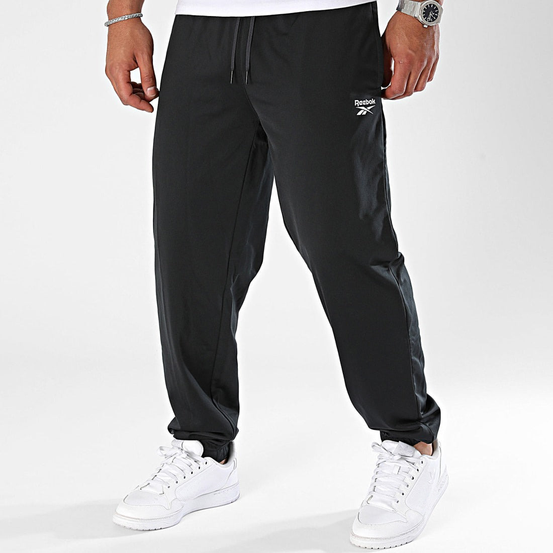 Reebok Pantalon de Jogging Noir Confortable Homme
