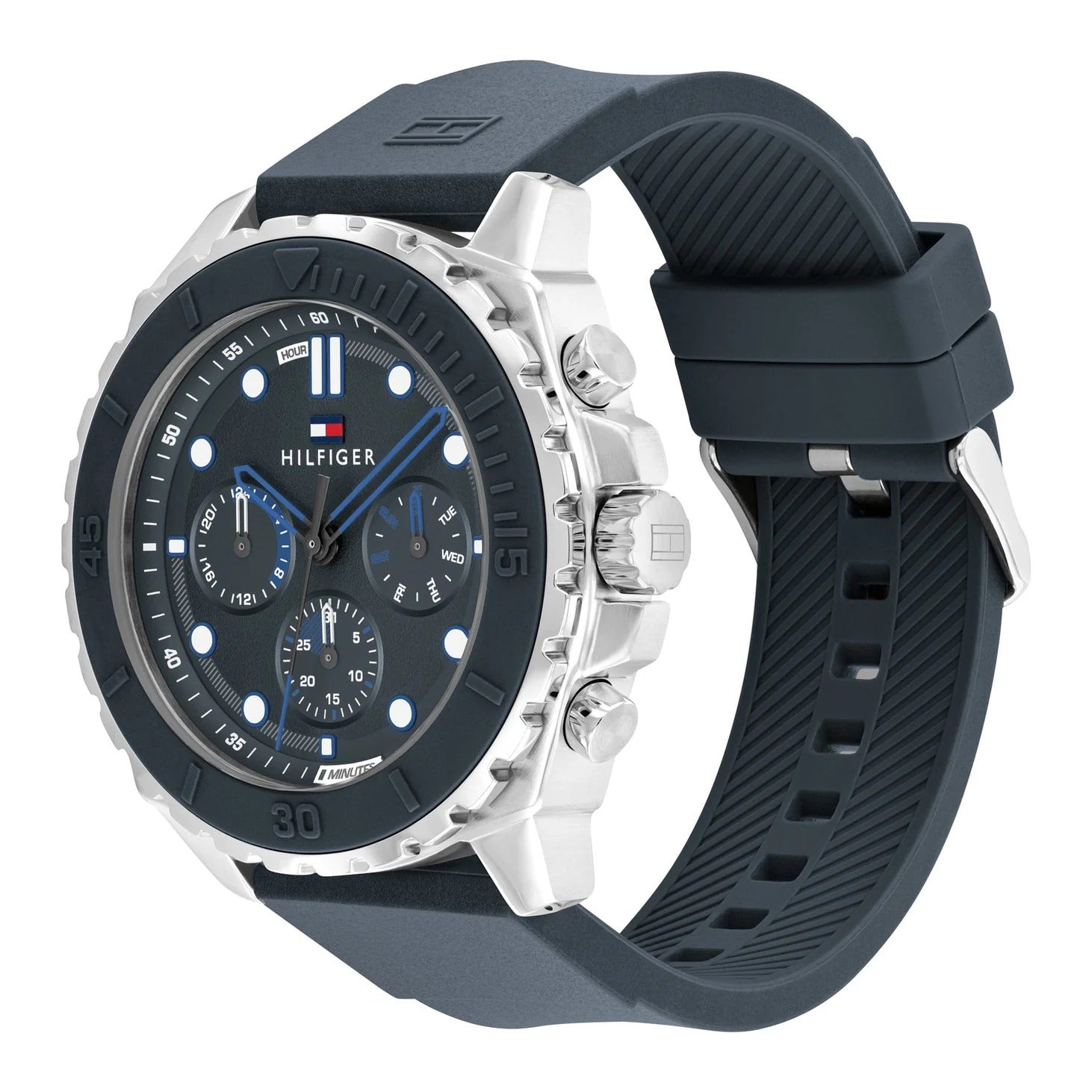 Montre Tommy Hilfiger Chronographe Sportive Bracelet Silicone Homme