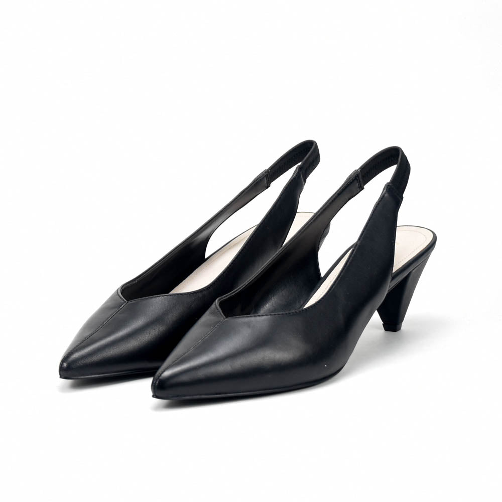 André Escarpins Slingback Élégants Noir Femme