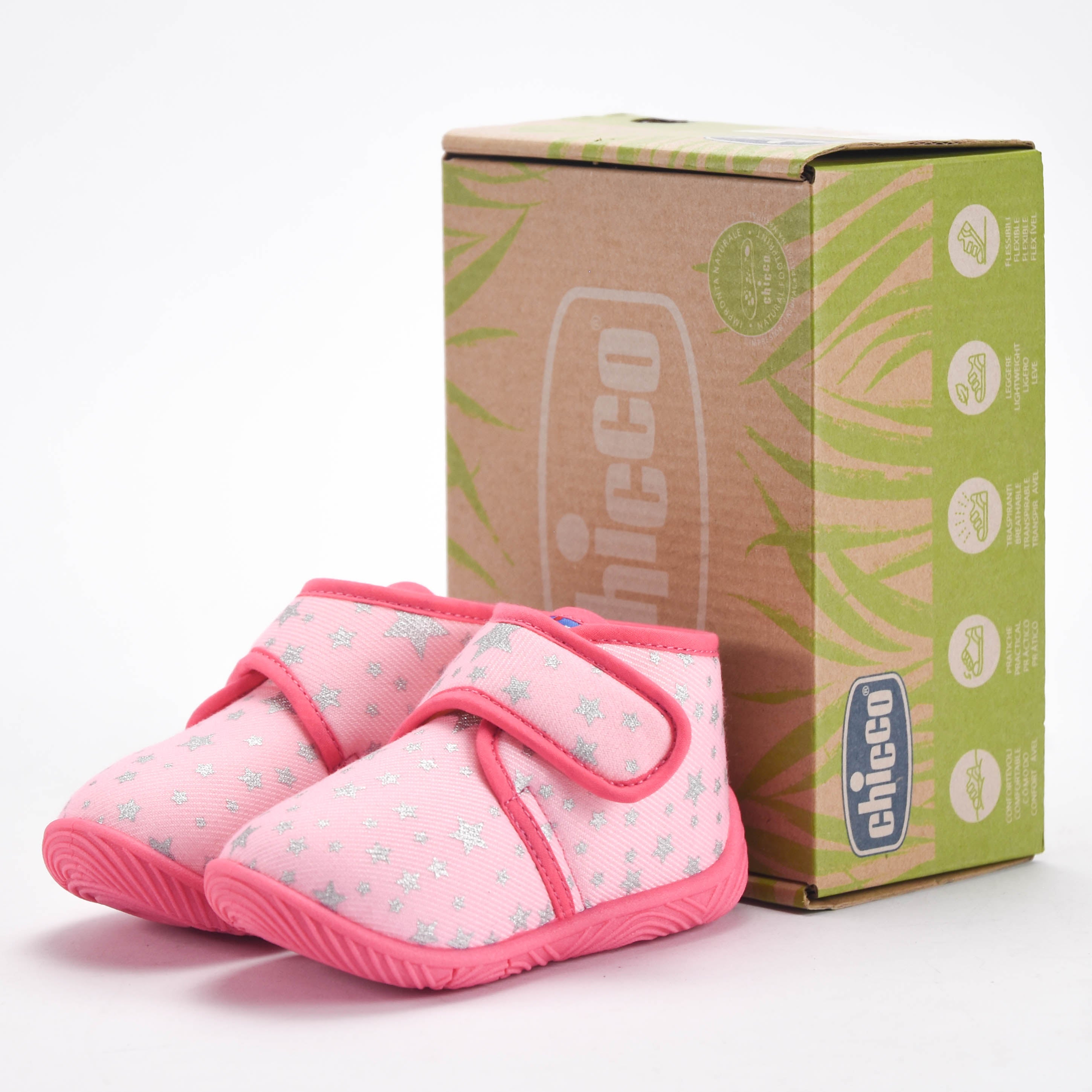 Chicco Chaussons Étoiles à Scratch Bébé Fille