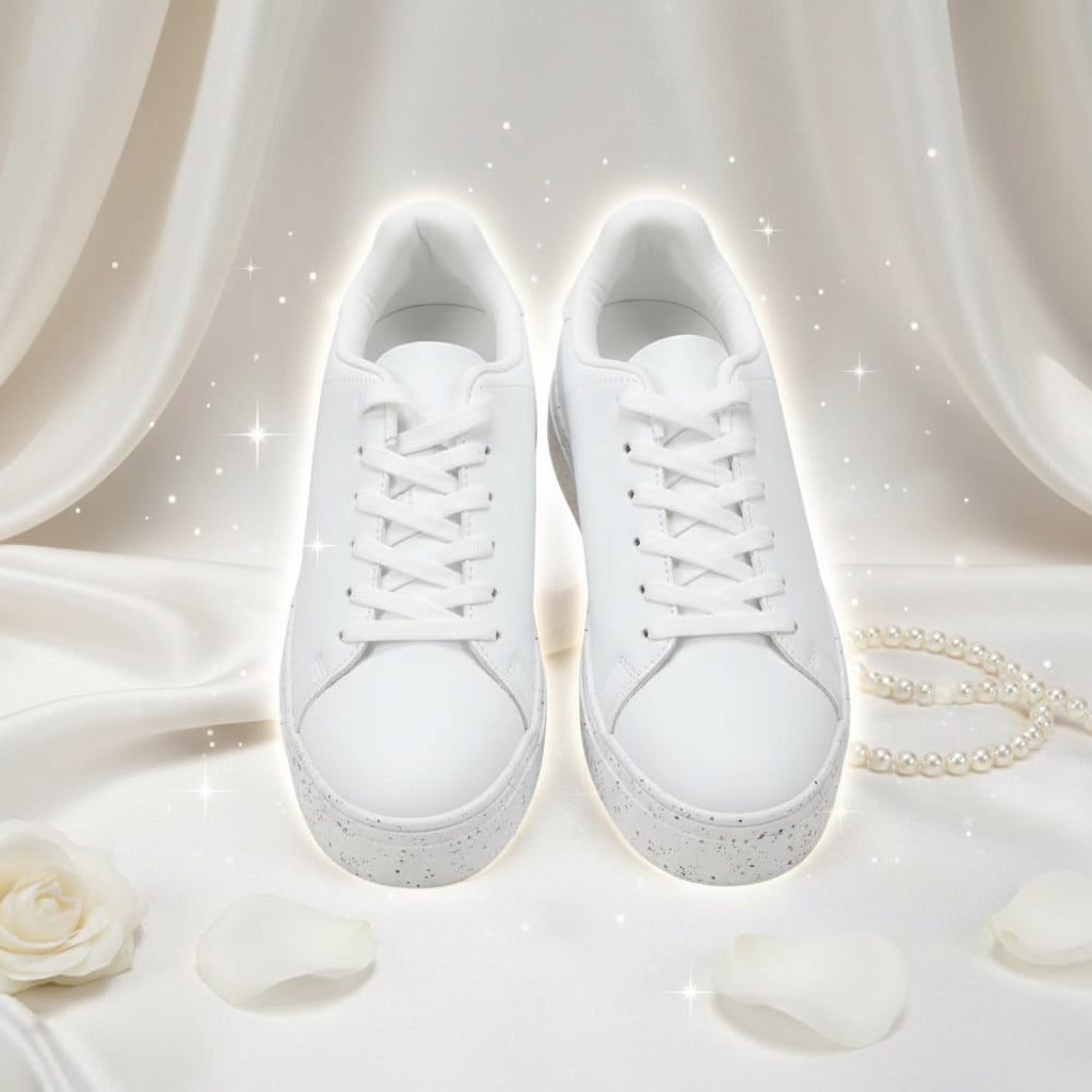 André Baskets Basses Plateforme Blanc Femme
