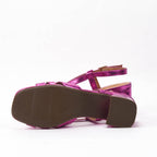 Safety Jogger Sandales à Talons Métallisées Femme