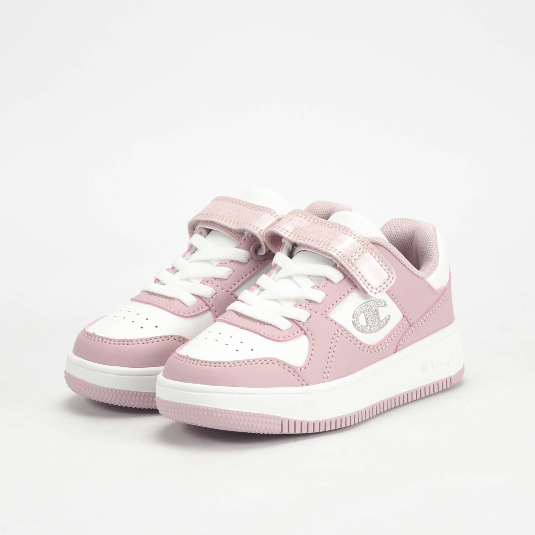 Champion Baskets Rebound 2.0 Basses Rose et Blanc Fille