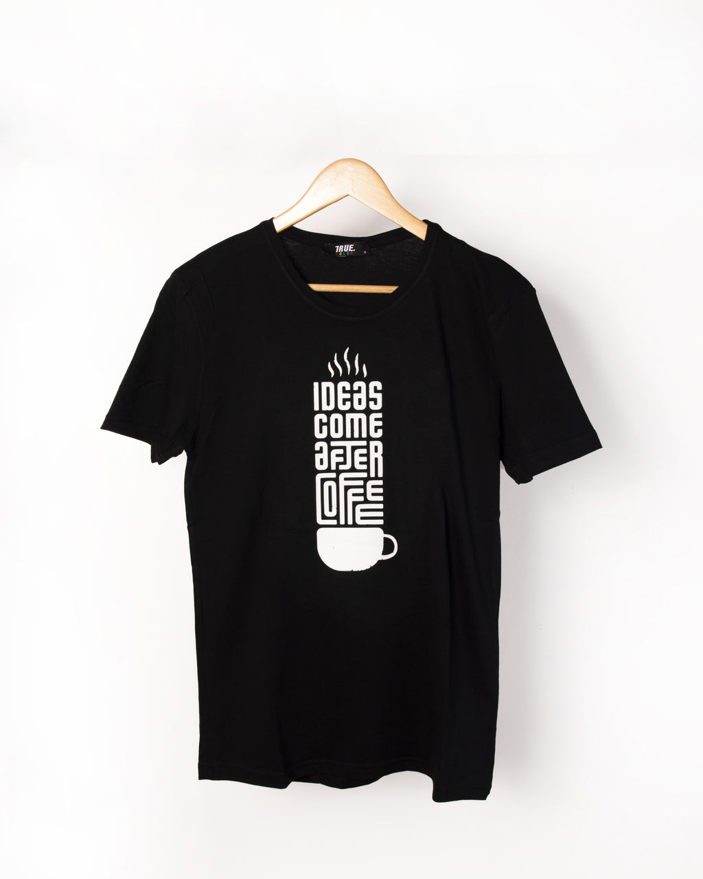 T-shirt NOIR *IDEAS COME AFTER COFFE*