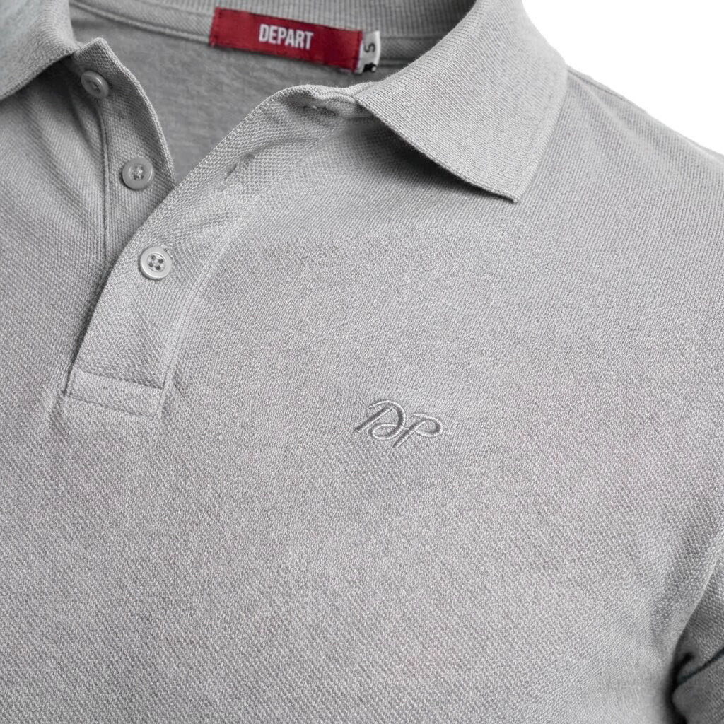 Kimland Polo Homme Gris Classique Élégant