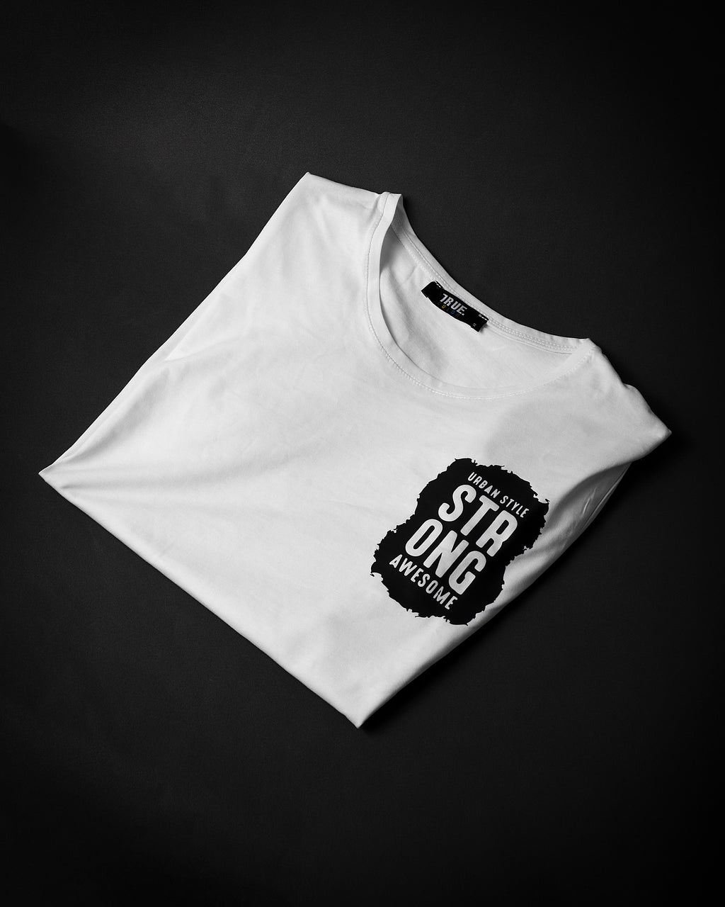 T-shirt BLANC MOTIF *URBAN STYLE STRONG AWESOME *