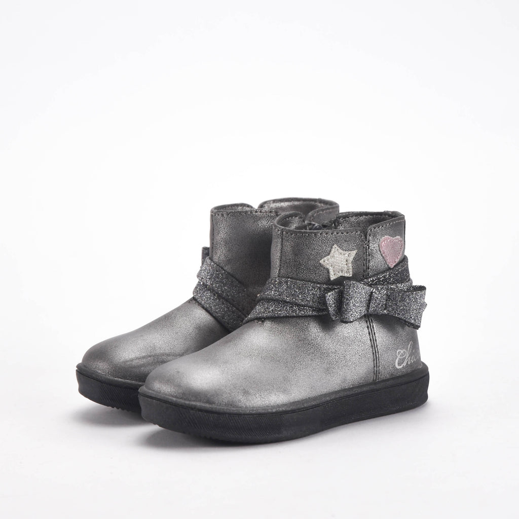 Chicco Bottines Argentées à Paillettes pour Fille