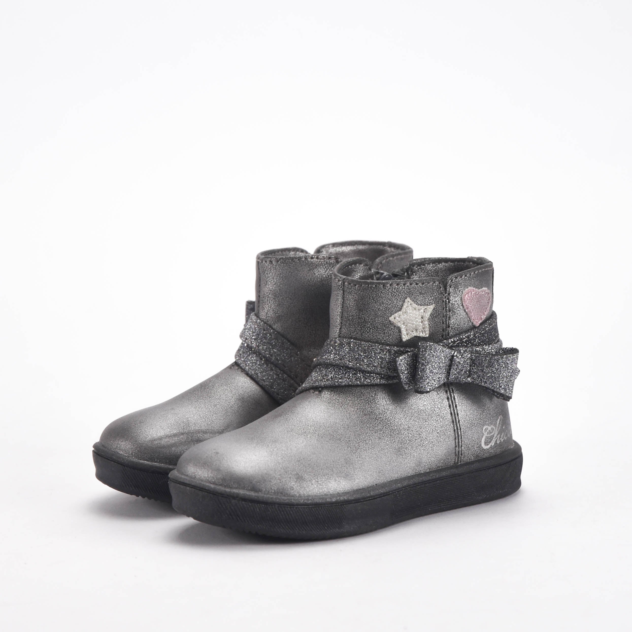 Chicco Bottines Argentées à Paillettes pour Fille