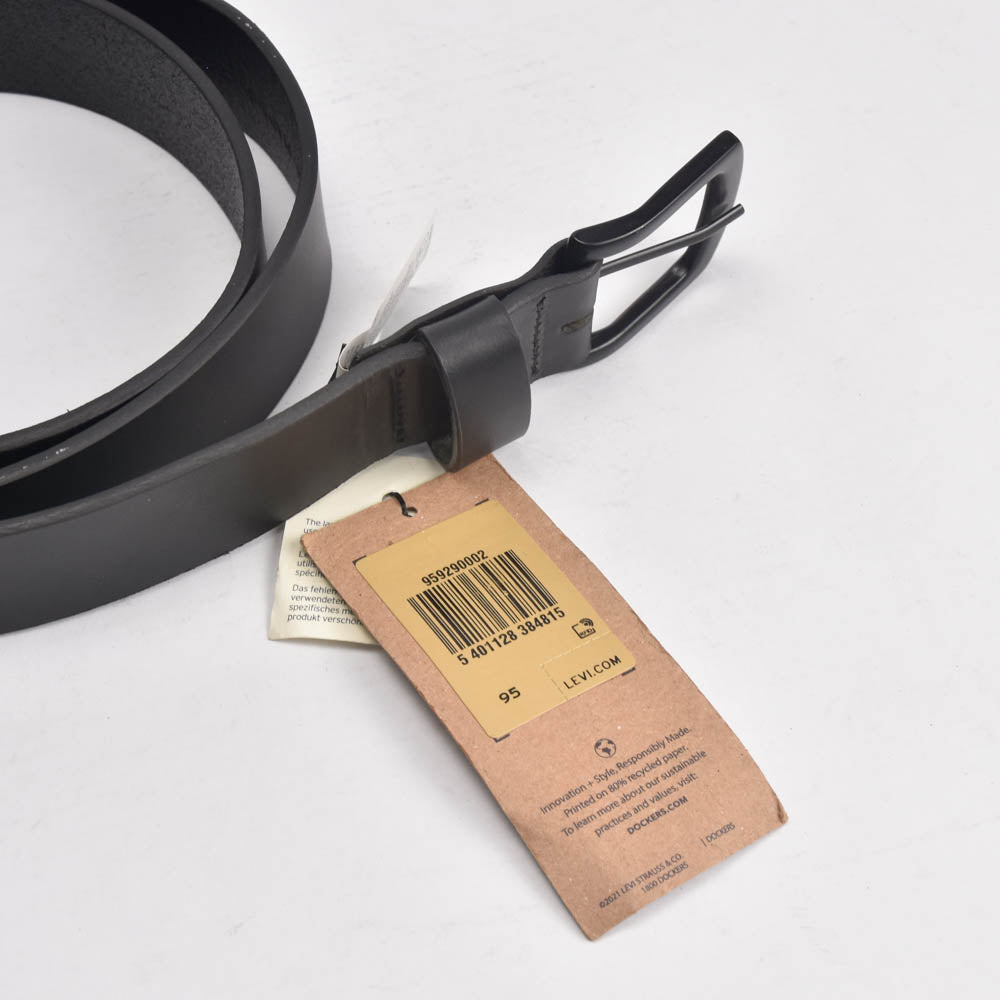 Dockers Ceinture Noire Élégante en Cuir pour Homme