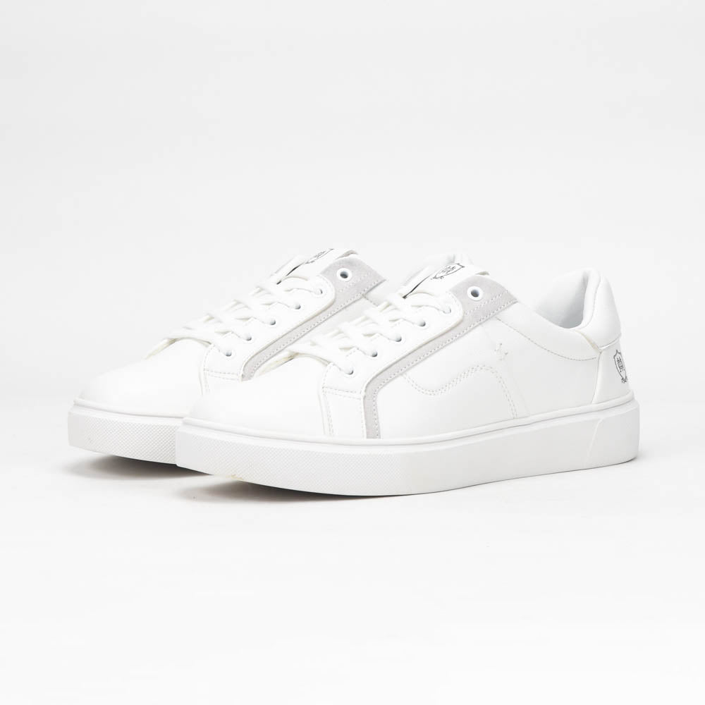 Massimo Baskets Basses Minimalistes Blanc Homme