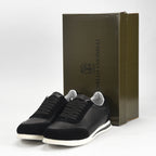 Brunello Cucinelli Baskets Cuir et Daim Noir Homme