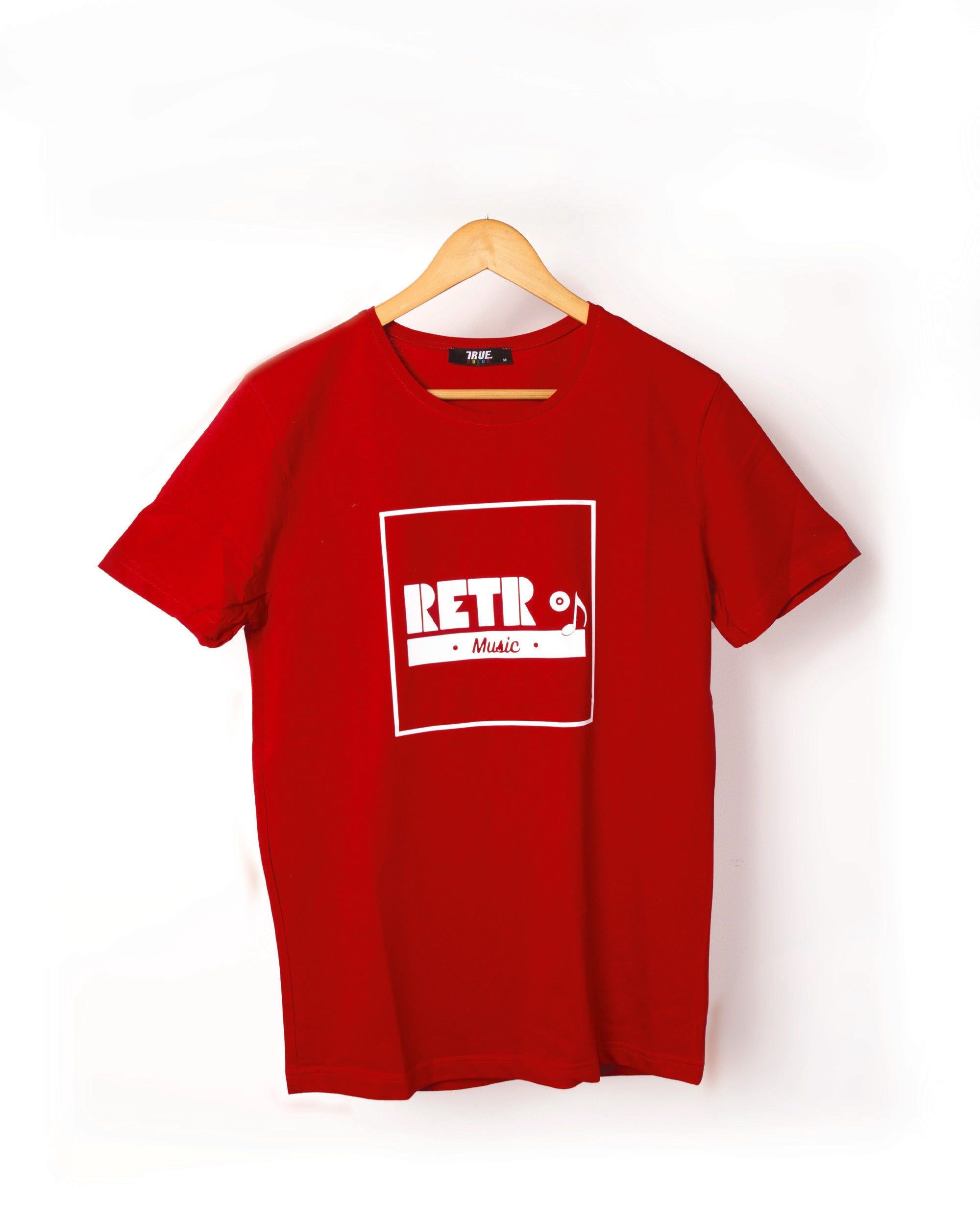 T-shirt ROUGE RETRO MUSIC