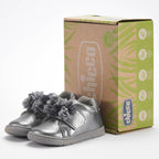 Chicco Baskets Argentées à Fleurs Premiers Pas Fille