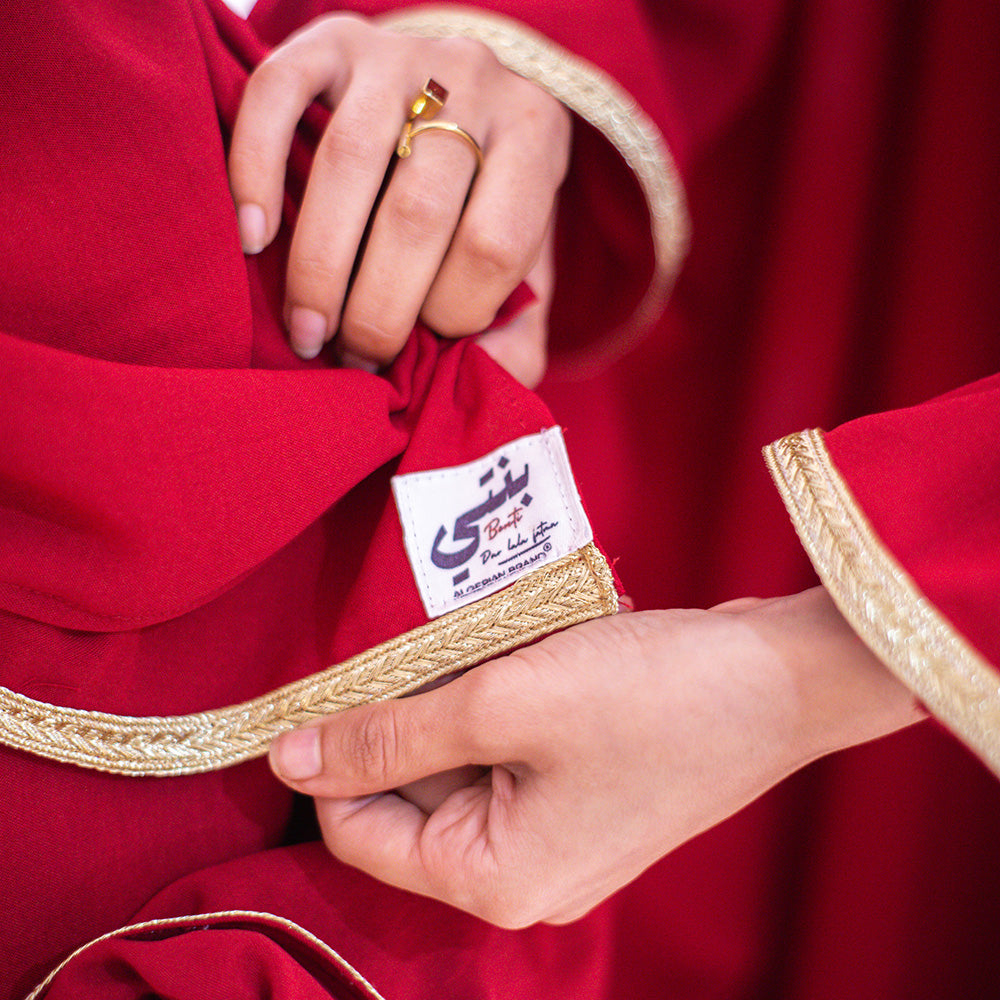 Kimland Robe Traditionnelle Rouge Élégante Fille